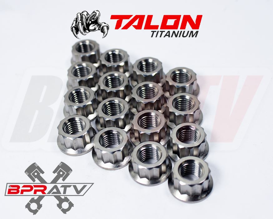 Banshee Complete Titanium Stud Nut Kit Ti Nuts Cases & Cylinder Head Nuts 1.9 OZ