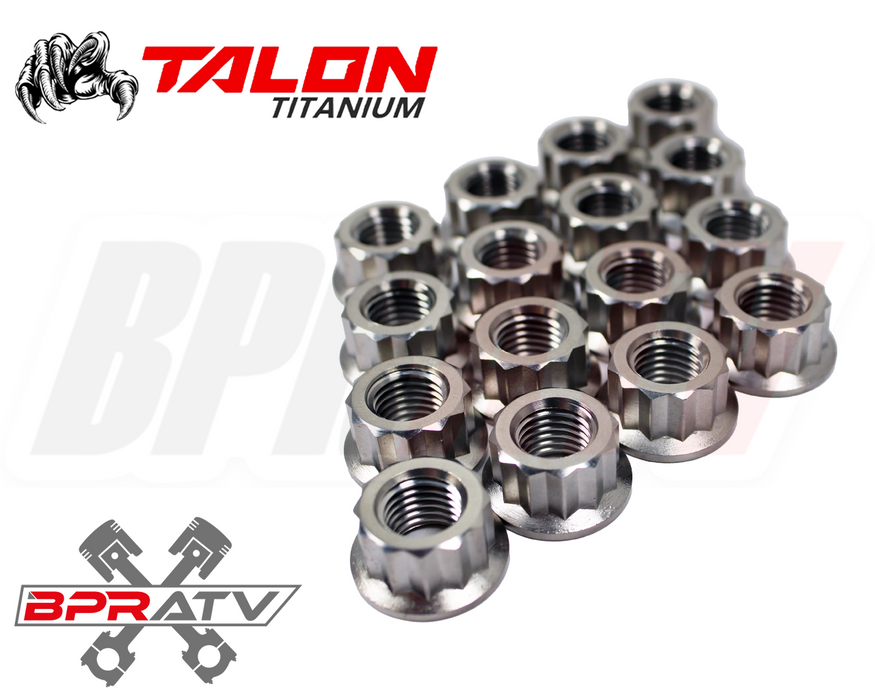 Banshee TITANIUM Cylinder Head Nuts Kit Crankcase Top & Bottom Cases 26 Ti Nuts