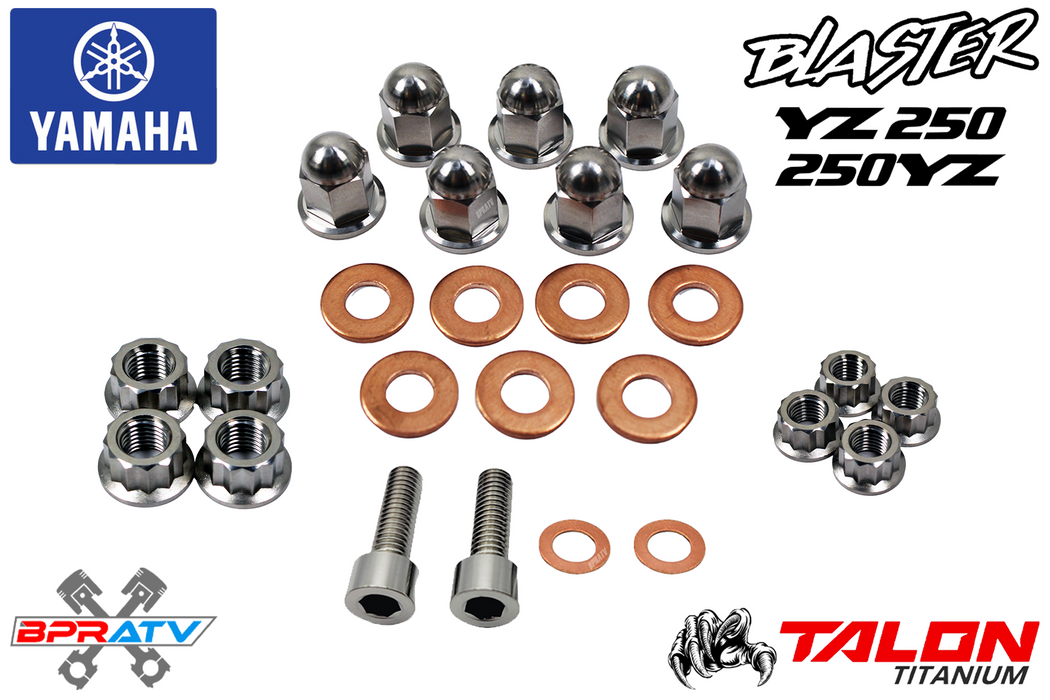 BPRATV Yamaha Blaster 200 2-Stroke Top End Engine Cylinder Head Ti Nuts Kit Set