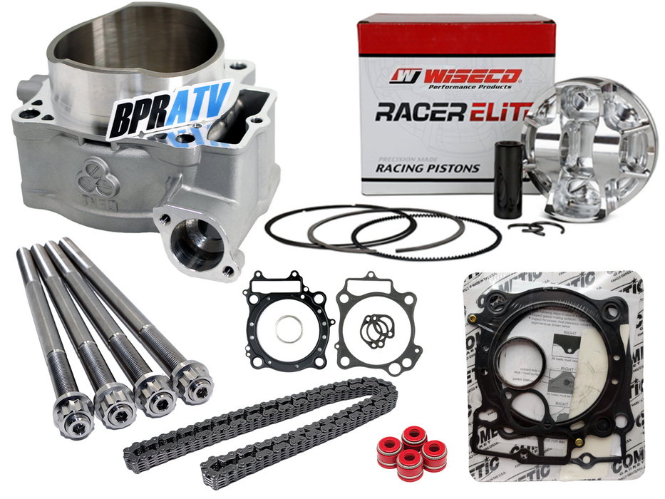 06+ TRX 450R 96mm 14:1 Top End Rebuild Kit Cylinder WISECO RACER'S ELITE PISTON