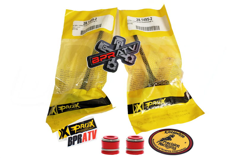 Honda TRX 400EX Pro-X Intake Valves Kibblewhite Red Viton Seals Head Rebuild Kit