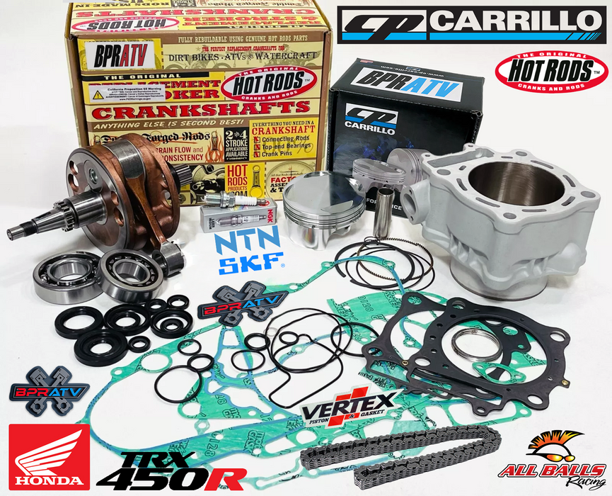 Honda TRX450R TRX 450R 12:1 CP Piston Cylinder Hot Rods Crank Rebuild Kit '04 05