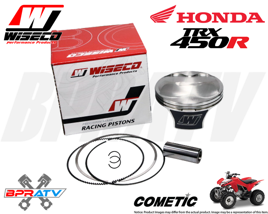 Honda 2004 2005 TRX450R Wiseco Piston Hi Comp Pump Gas Stock Bore Gaskets Kit