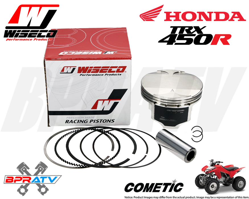 Honda 2004 2005 TRX450R Wiseco Piston Hi Comp Pump Gas Stock Bore Gaskets Kit