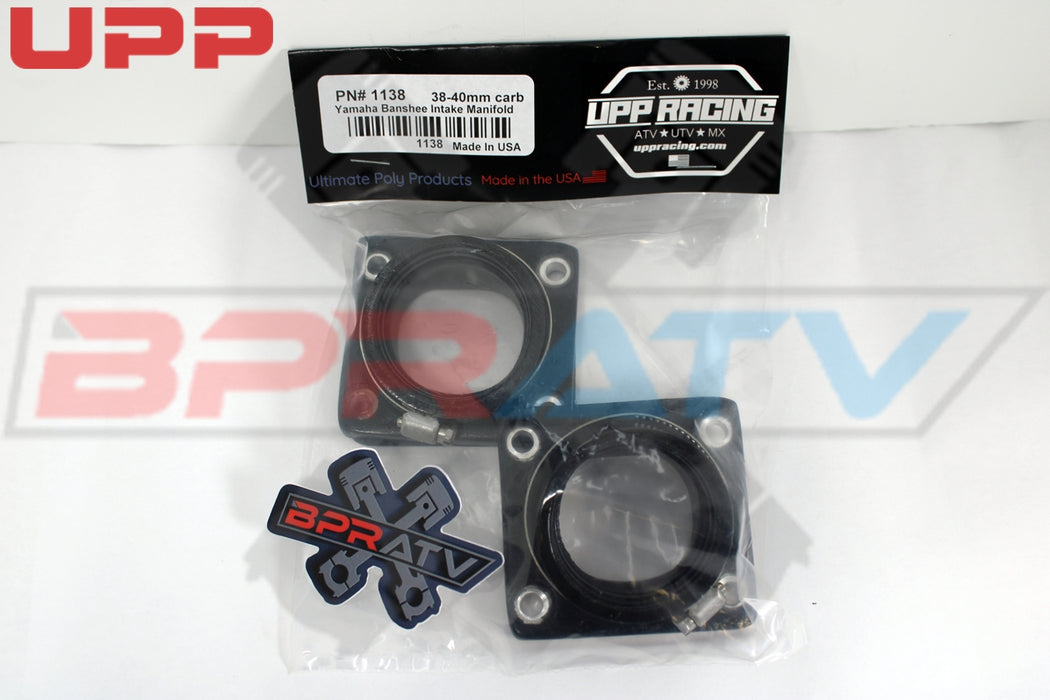 Banshee 350 CUB UPP RACING 38 39 40mm Carburetor Intake Manifold Pair Keihin PWK