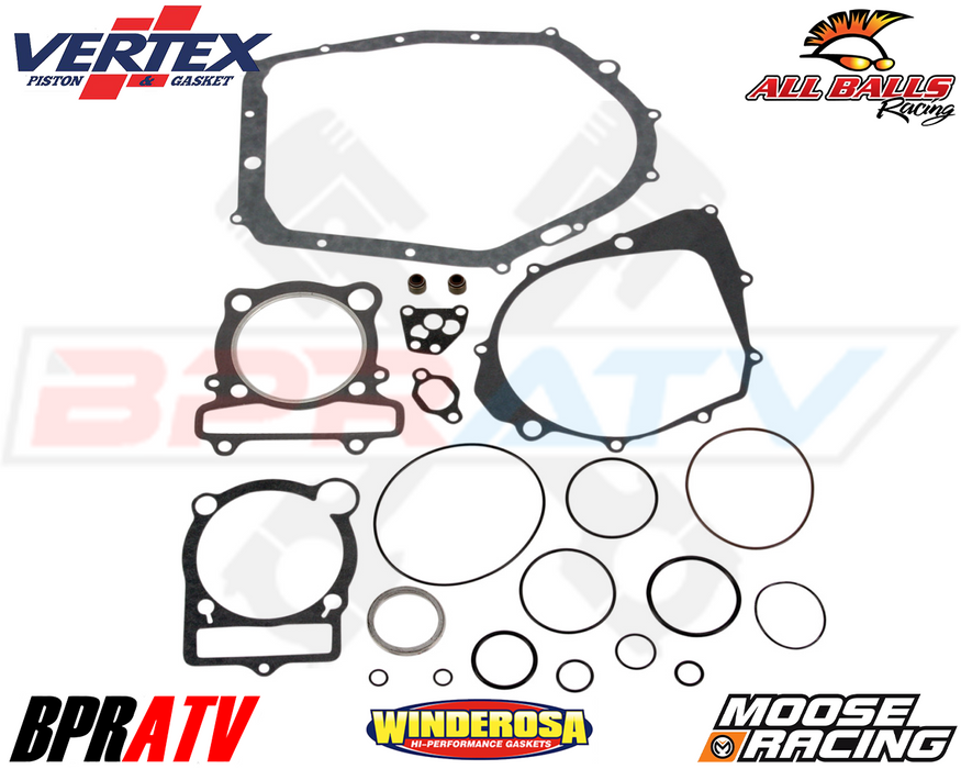 87-96 Yamaha Big Bear 350 YFM350 FW Vertex Moose Racing Complete Gasket Set Kit