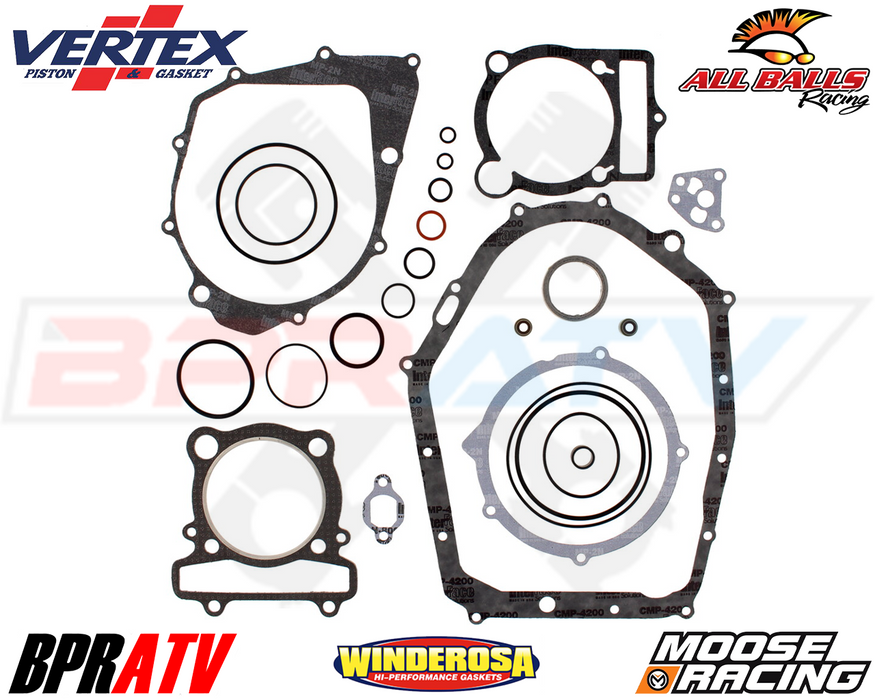 87-96 Yamaha Big Bear 350 YFM350 FW Vertex Moose Racing Complete Gasket Set Kit