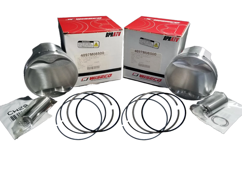 2005-11 Brute Force 750 KVF750 11.5:1 STD 85mm Wiseco Piston Kit (2) 4897M08500