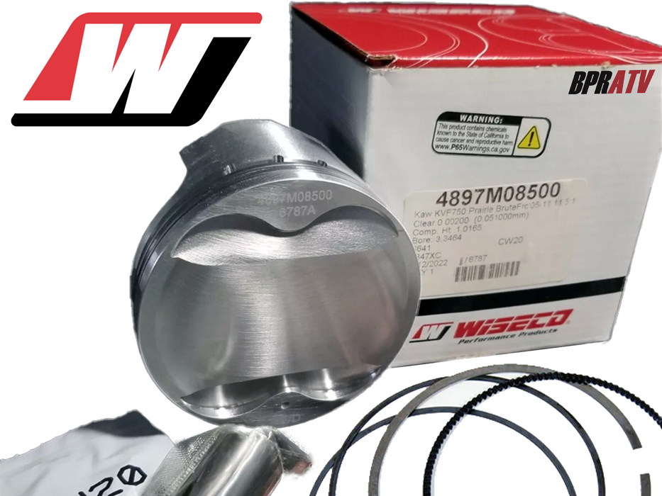 Wiseco 2x Piston Kit 2005-2011 Brute Force 750 KVF750 11.5:1 Std 85mm 4897M08500