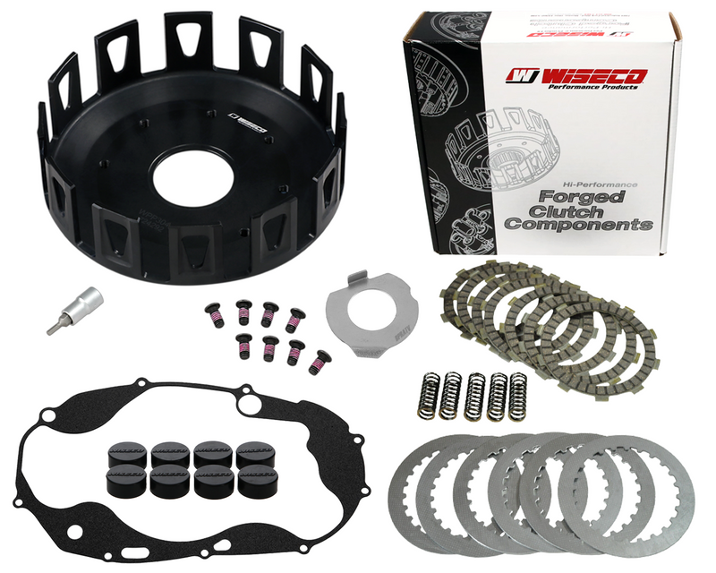 Yamaha Banshee 350 WISECO CNC Black Forged Clutch Basket Gasket & BPR Clutch Kit
