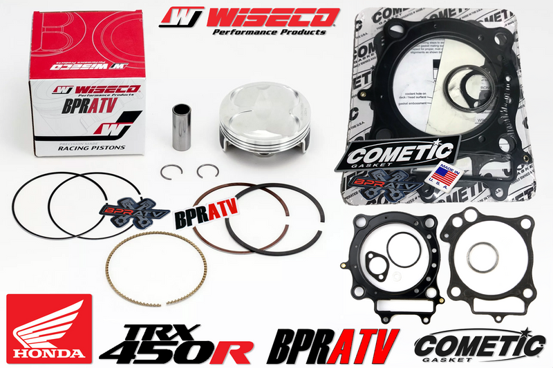 Best Honda TRX450R 97mm Big Bore Wiseco Piston Kit Pump Gas Cometic Top End Kit