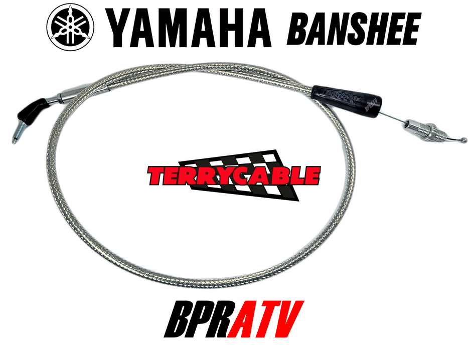 Yamaha Banshee Terrycable Steel Braided 2 into 1 Single Carb Kit Throttle Cable