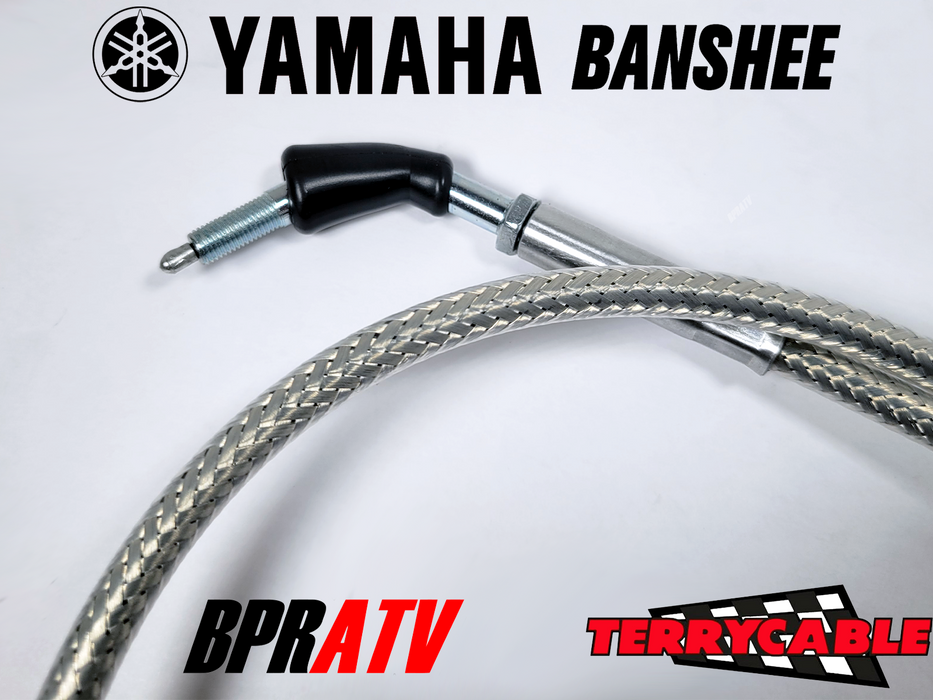 Yamaha Banshee Terrycable Steel Braided 2 into 1 Single Carb Kit Throttle Cable