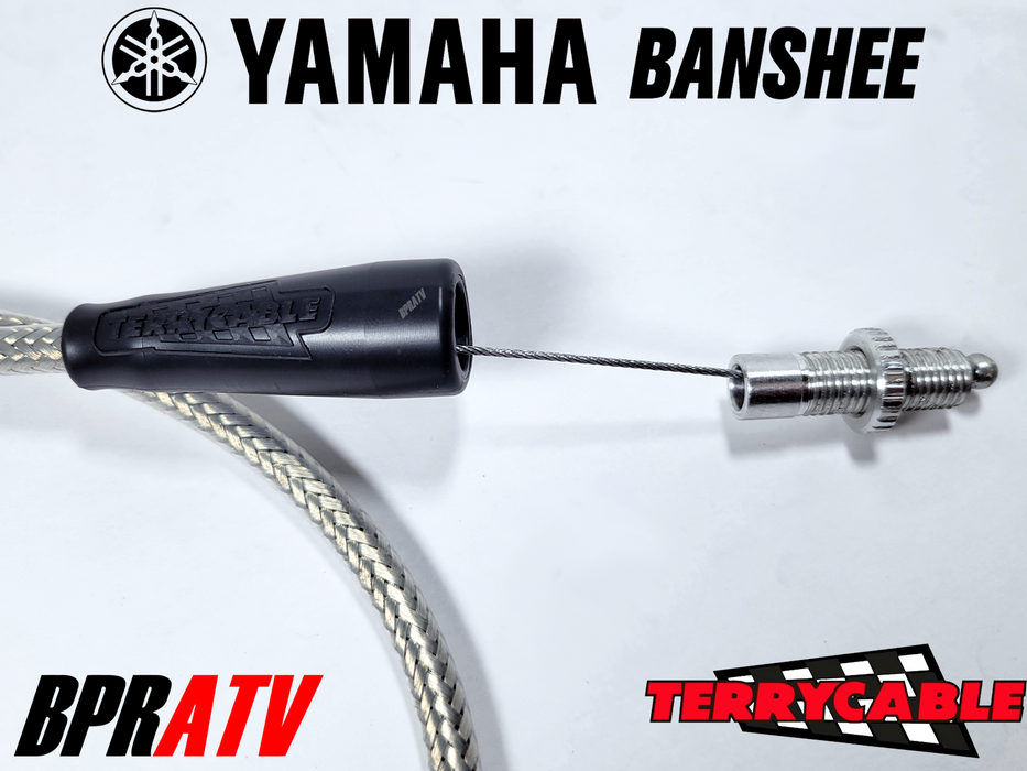 Yamaha Banshee Terrycable Steel Braided 2 into 1 Single Carb Kit Throttle Cable