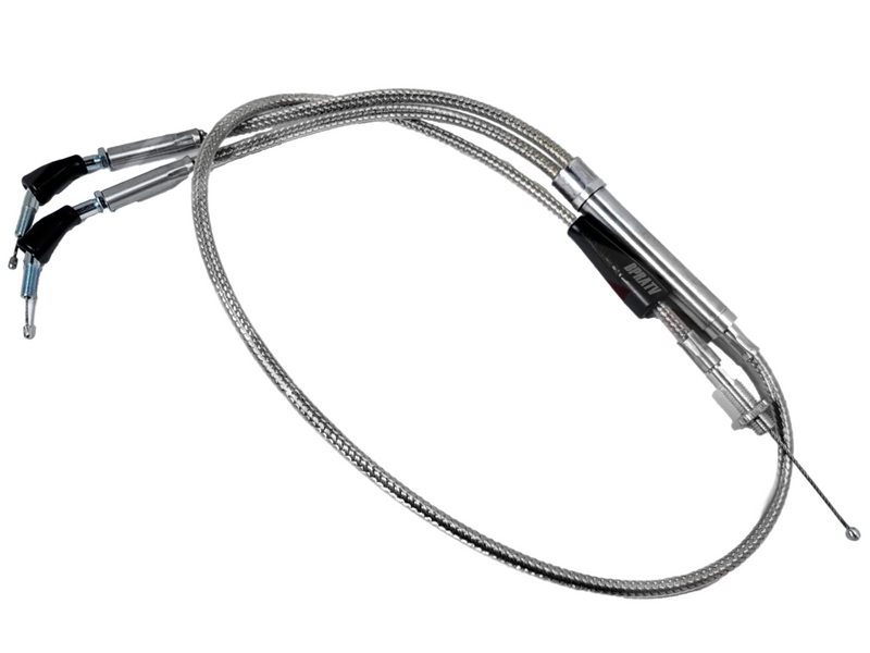 Yamaha Banshee Terry Cable Steel Braided Dual Thumb Throttle Cables PWK 28-39mm