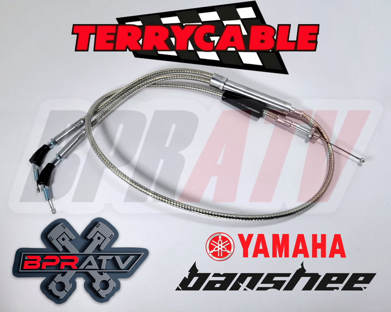 Banshee Black Shorty Levers Clutch Throttle TERRYCABLE Steel Braided Cables PWK