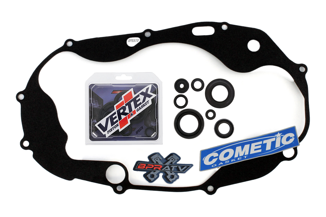 Yamaha Banshee 350 Cometic Clutch Cover Gasket & Vertex Bottom End Oil Seal Kit