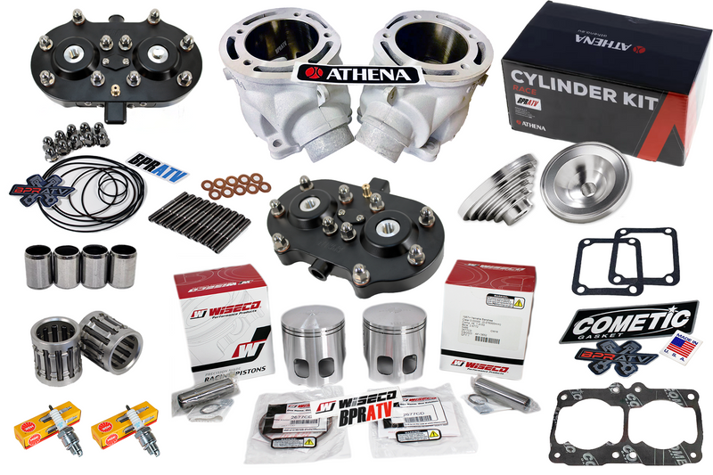Banshee Athena 421cc 68 Big Bore Cylinders WISECO Pistons Black CNC Head & Domes