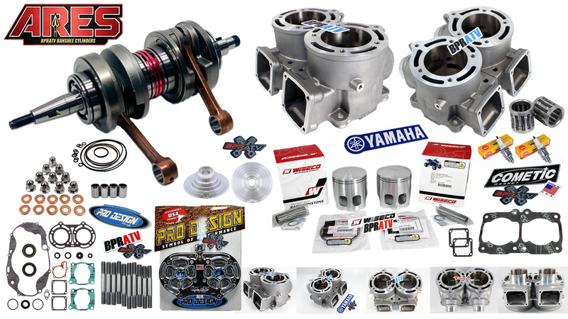 BPRATV Banshee 421 Stroker Big Bore Kit ARES 68mm Cylinders Wiseco Pistons Head!