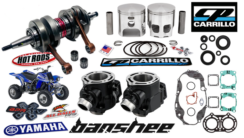 Yamaha Banshee Stock CP-Carrillo Pistons Hot Rods Crank Engine Rebuild Kit Seals
