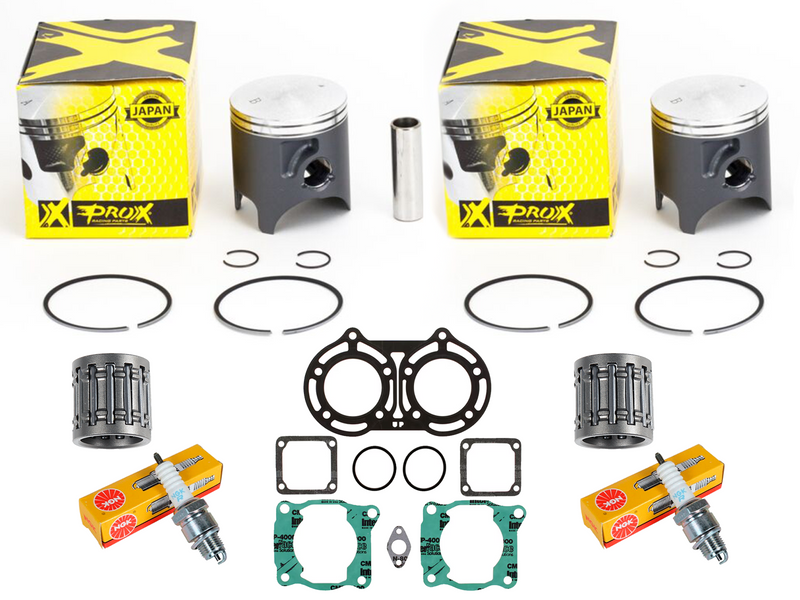 Yamaha Banshee 64mm ProX Pistons Top End Rebuild Kit Gaskets Bearings NGK '87-06