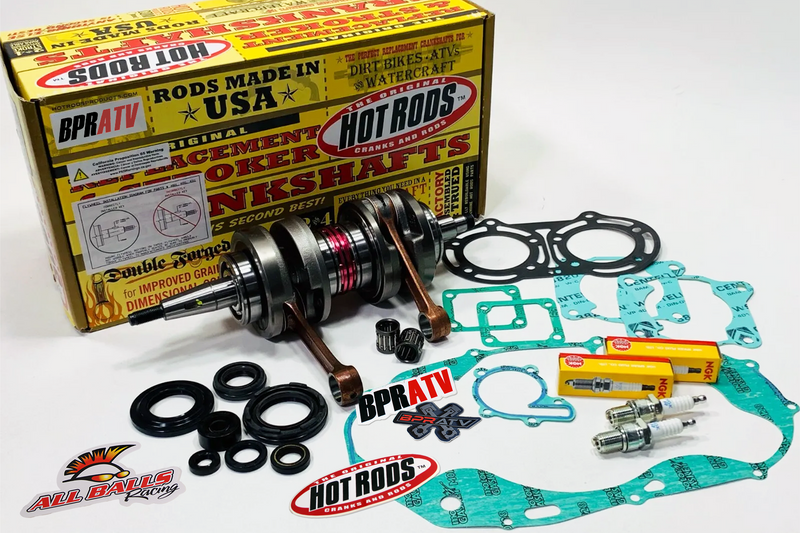 Hot Rods Banshee 350 +4mm Stroker Crankshaft Rebuild Kit w/ Gaskets & NGK Plugs