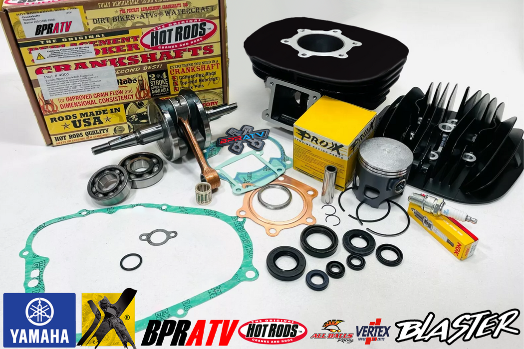 Yamaha Blaster 200 Hot Rods Motor Rebuild Kit Crank ProX Piston Main Bearing Kit