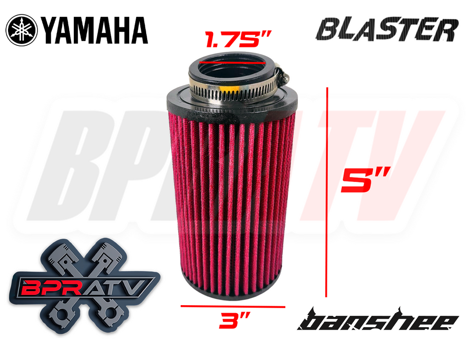 Yamaha Banshee K+N Style PWK 26mm STOCK Carbs 5" Air Filter Pods OUTERWEARS Pair