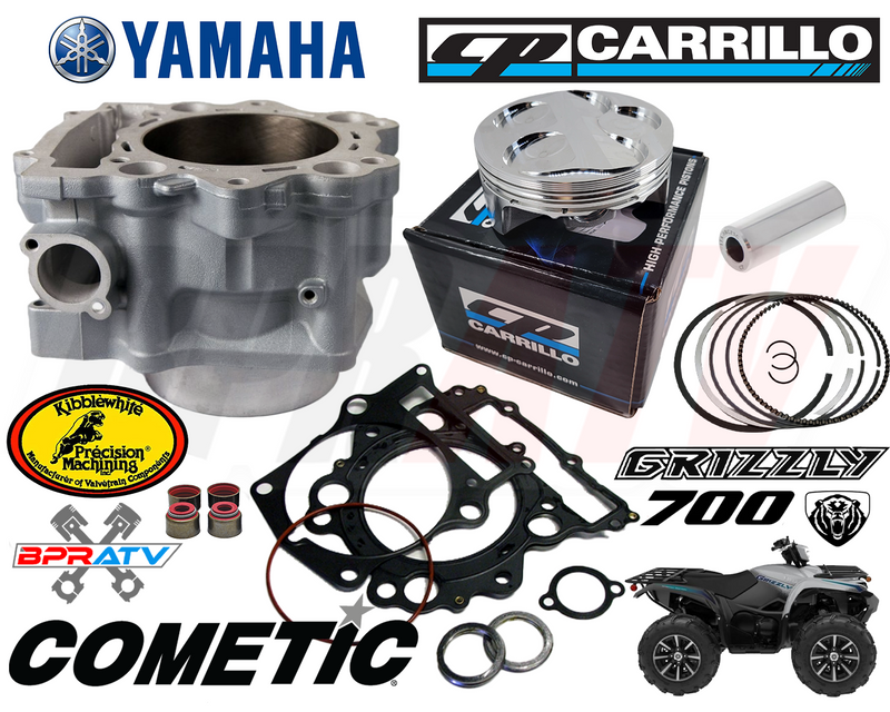 19-24 Yamaha Grizzly 700 102mm OEM Bore Cylinder CP Pump Gas Piston Top End Kit