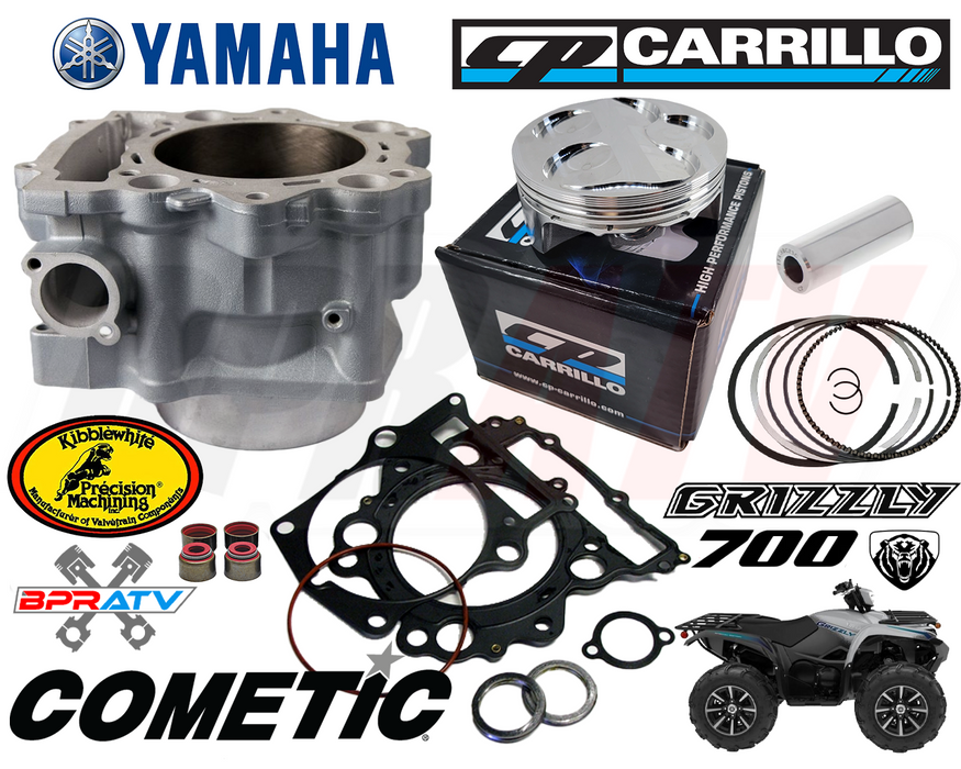 19-24 Yamaha Grizzly 700 102mm OEM Bore Cylinder CP Pump Gas Piston Top End Kit