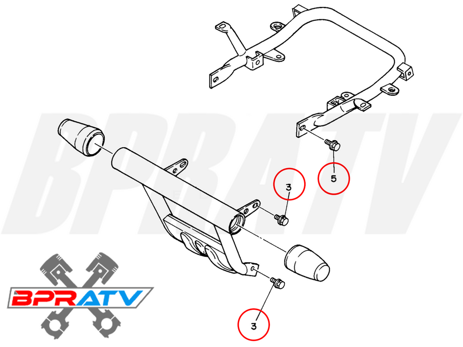 Yamaha Front Bumper Rear Grab Bar TITANIUM Bolts for YFZ 450 Raptor 350 700 660