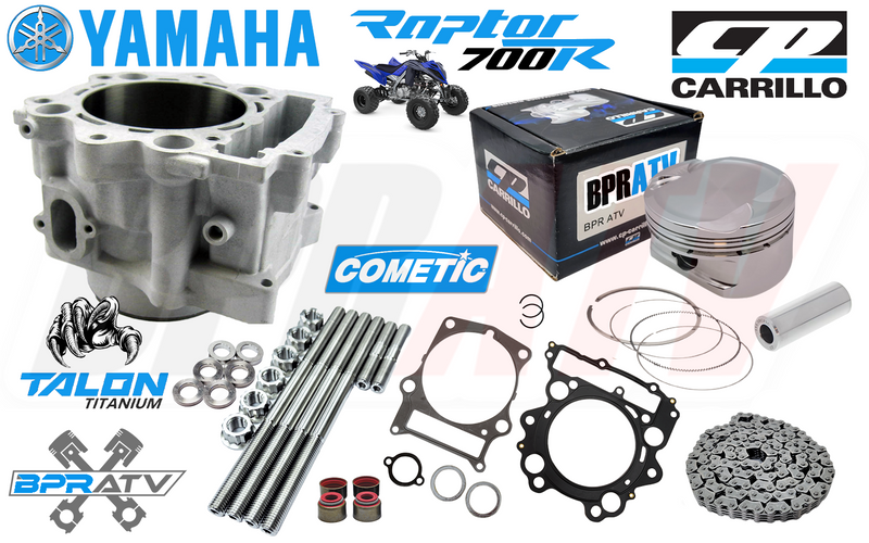 09+ Raptor 700 108mm Big Bore Stroker 815cc Complete Rebuild Kit Stage 3 Hot Cam