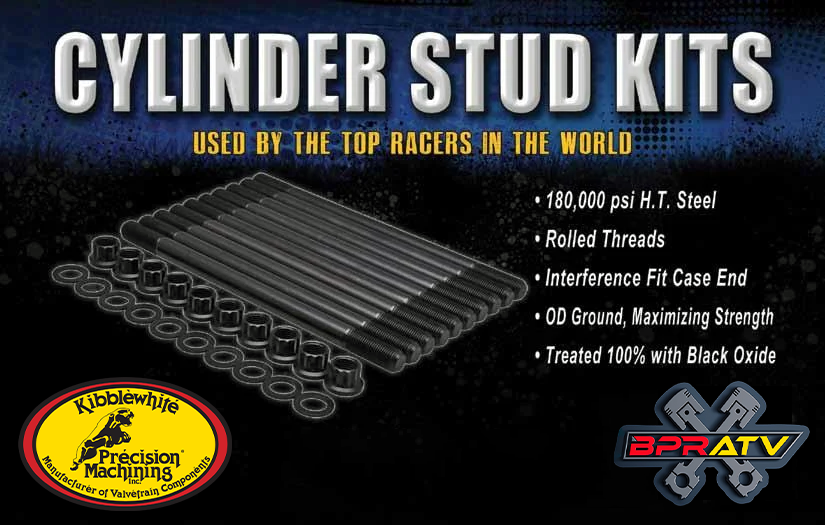 Yamaha Grizzly 700 Kibblewhite Cylinder Head Studs KPMI 80-82450 Head Bolts Kit