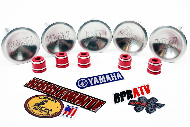Yamaha YFZ 450 YFZ450R +1mm Kibblewhite White Diamond Valves RED Viton Seals Kit