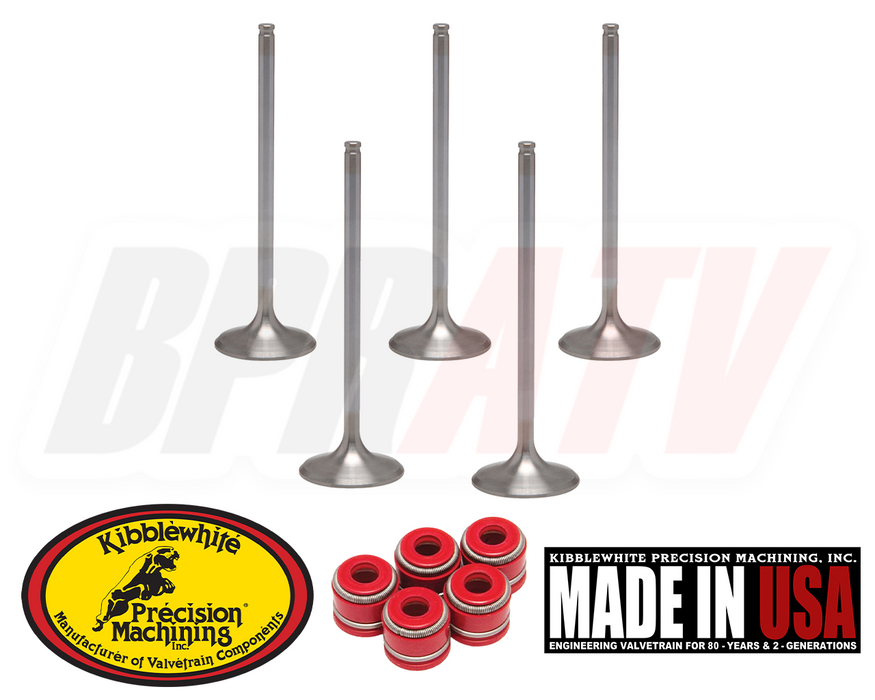 04-13 Yamaha YFZ450 YFZ 450 KIBBLEWHITE +1mm Intake Exhaust Valves RED Seals Kit