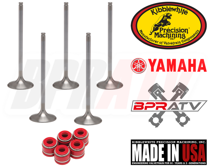 YZ450F YZ 450F Stock OEM Size KIBBLEWHITE Intake + Exhaust Valves RED Seals Kit