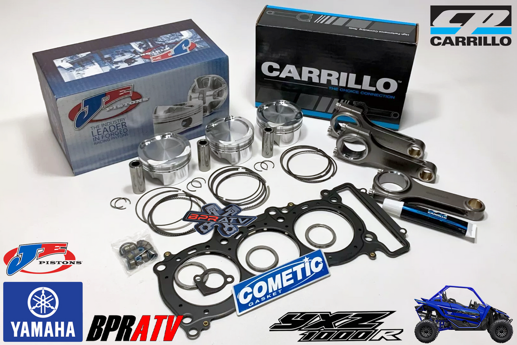 Yamaha YXZ1000R 80mm 9.5:1 Turbo Low Comp JE Pistons Kit Cometic Carrillo Rods