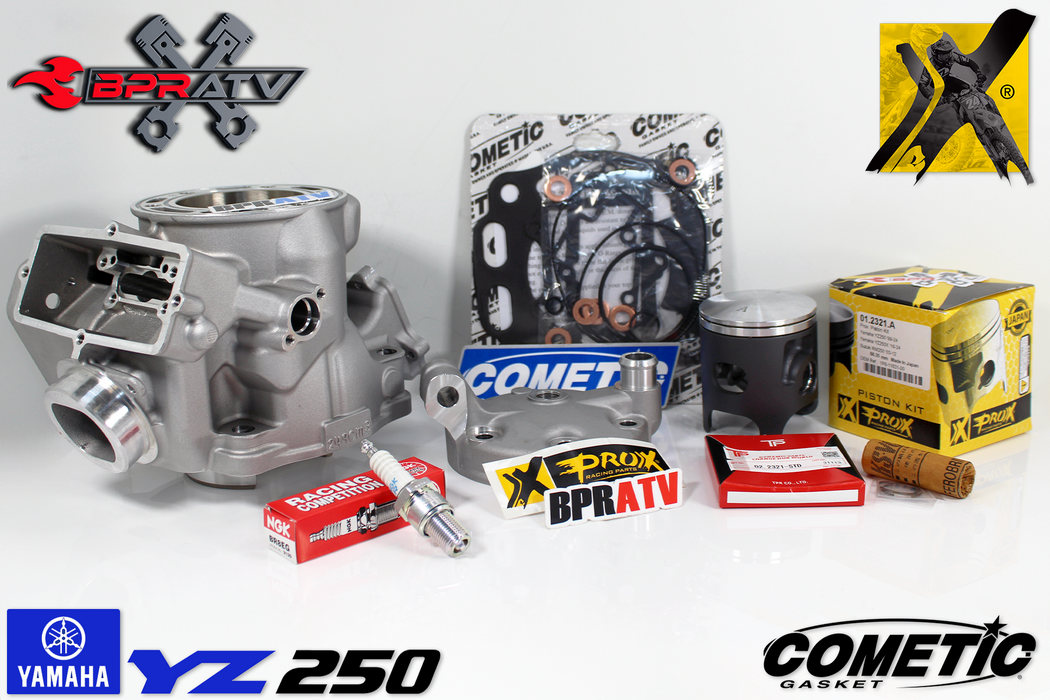 99+ Yamaha YZ250 YZ 250 Top End Rebuild Kit Cylinder Head ProX Piston & Cometic