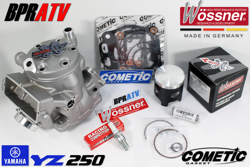 BPRATV YZ250 YZ 250 Top End Rebuild Kit Cylinder Head Wossner Piston Cometic 99+