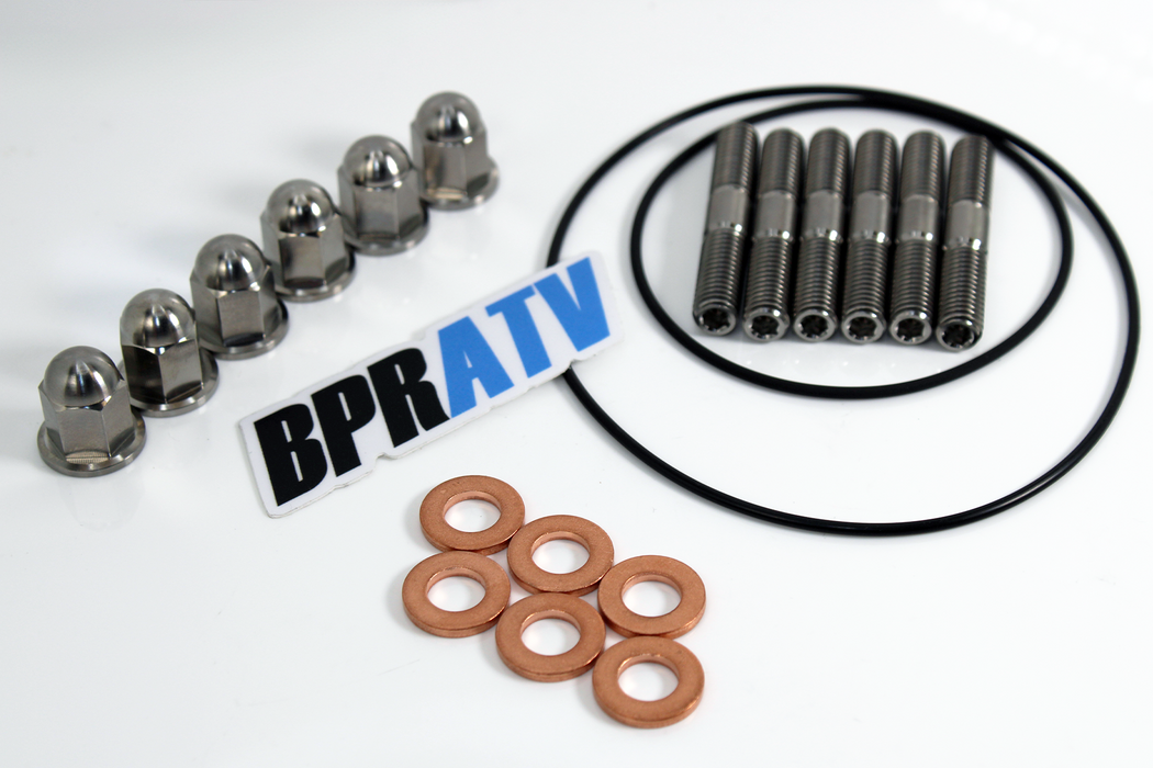 YZ250 Cylinder Head Repair Install Upgrade Titanium Head Stud Kit Cap Nuts Oring