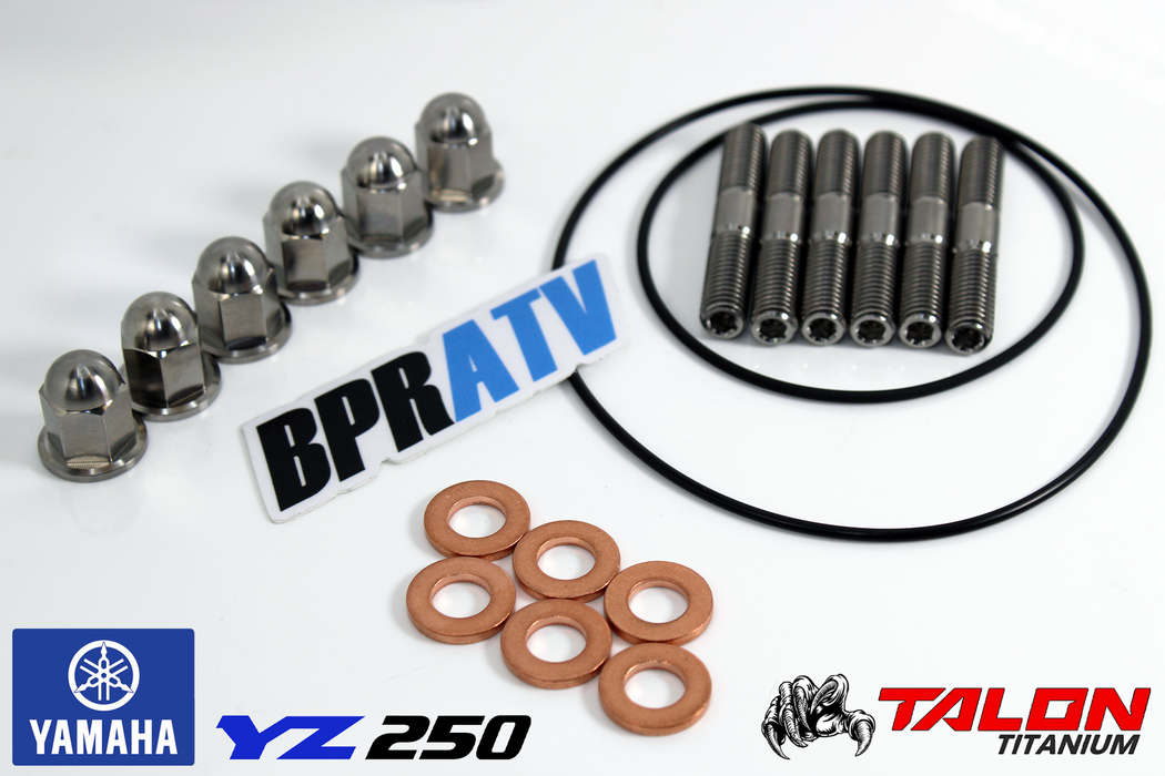 Yamaha YZ250 YZ 250 Cylinder Head Install Repair Kit Titanium Stud Kit Cap Nuts