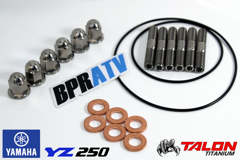 YZ250 Cylinder Head Repair Install Upgrade Titanium Head Stud Kit Cap Nuts Oring