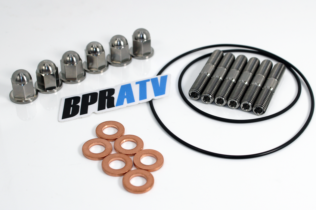 BPRATV YZ250 TITANIUM Cylinder Head Studs Stud Bolts Acorn Nuts Kit Cap Nut Set