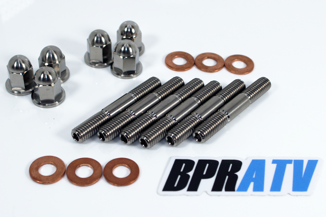 BPRATV YZ250 TITANIUM Cylinder Head Studs Stud Bolts Acorn Nuts Kit Cap Nut Set