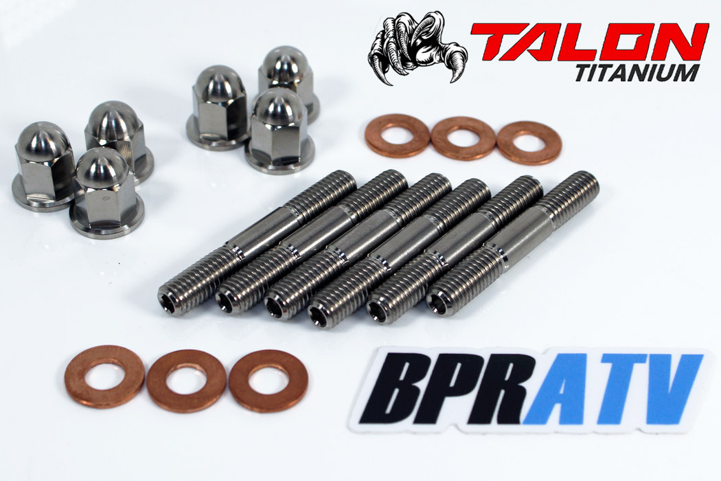 BPRATV YZ250 TITANIUM Cylinder Head Studs Stud Bolts Acorn Nuts Kit Cap Nut Set