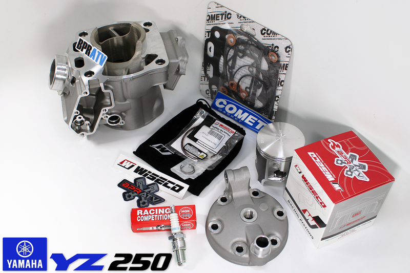 BPRATV YZ250 YZ 250 Top End Rebuild Kit Cylinder Head Wiseco Piston Cometic '99+
