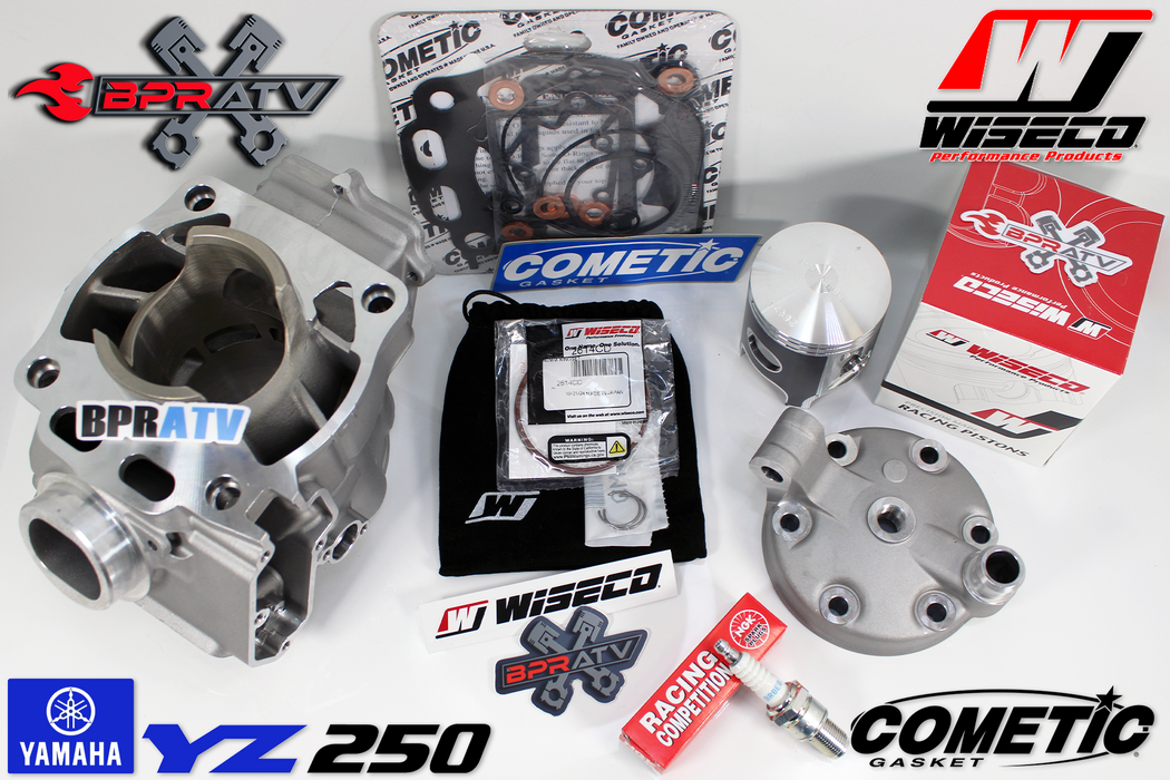BPRATV Yamaha YZ250 YZ 250 Cylinder Head Wiseco Piston Cometic Full Top End Kit