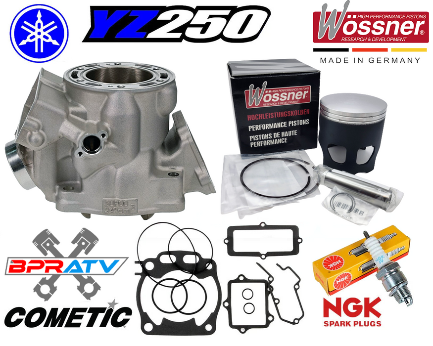 99+ Yamaha YZ250 YZ 250 Top End Rebuild Kit Cylinder Wossner Piston Kit Cometic