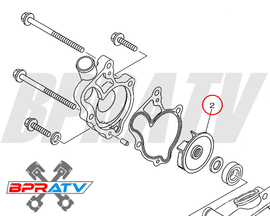 Yamaha YZ250 YZ 250 2 Stroke Billet Water Pump Impeller Gear Redesigned Hi Flow