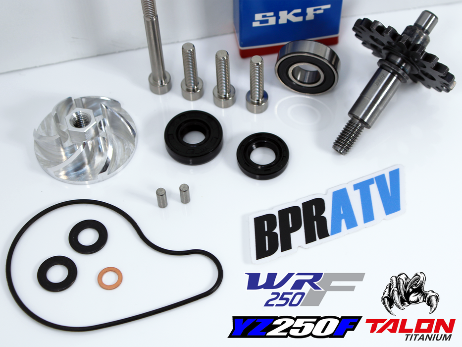 BPRATV Billet Water Pump Impeller Shaft Gear & Bolts Kit For Yamaha YZ250F 01-13